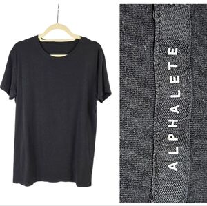 Alphalete Mens Black Solid Tshirt